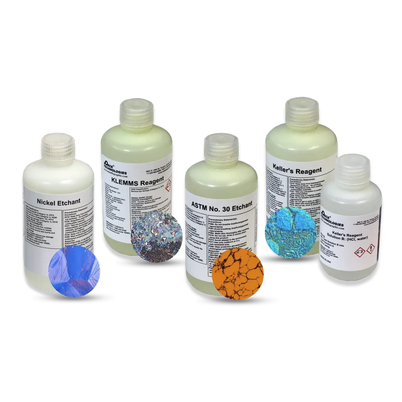 Metallographic etchants and chemical reagents